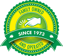 Locally Owned Family Owned Since 1973 45th anniversary seal