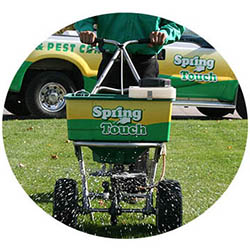 Sleepy Eye spring touch lawn and pest control company lawn truck